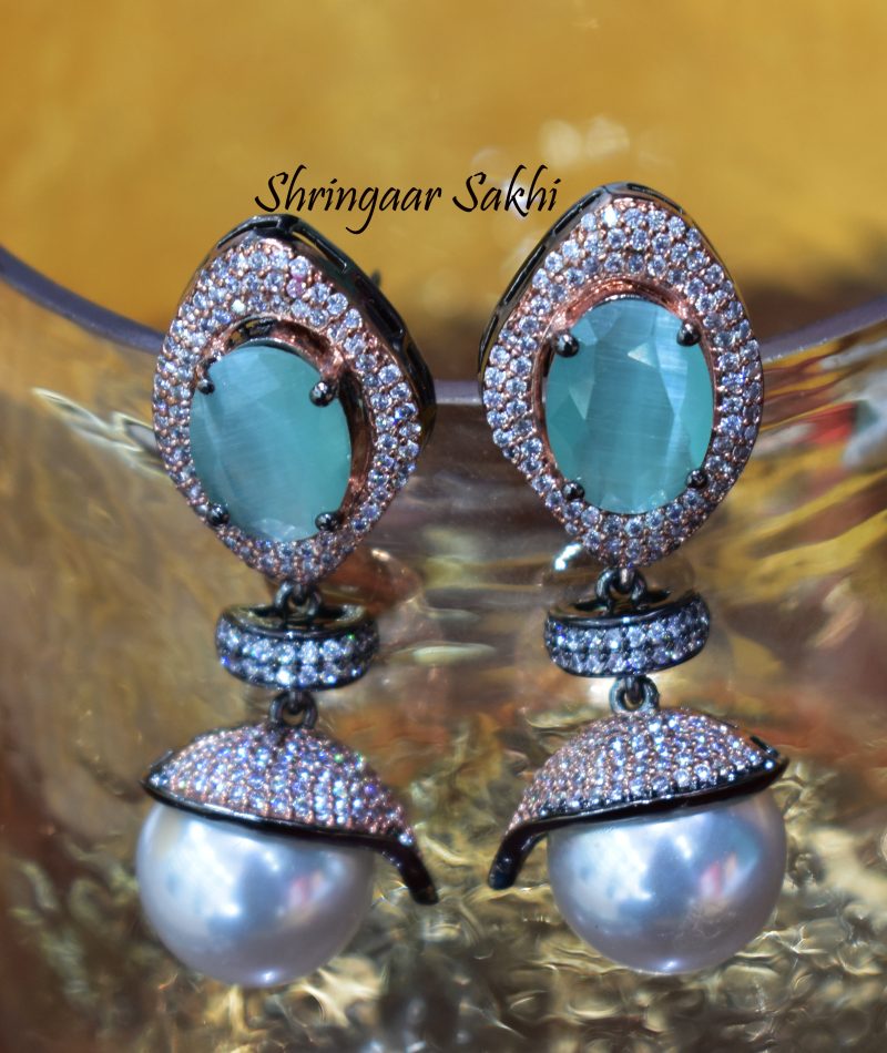 Green Stone Paula AD Earring - Image 2