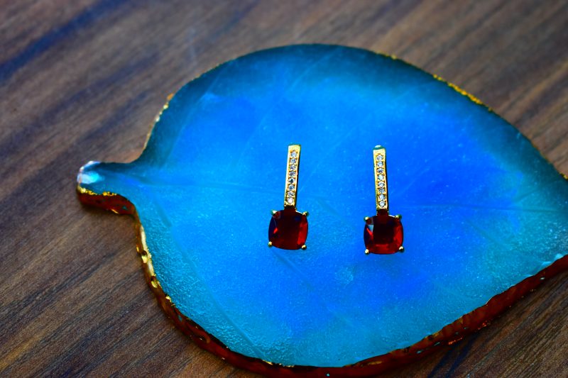 Red Crystal Stone Isha Earring