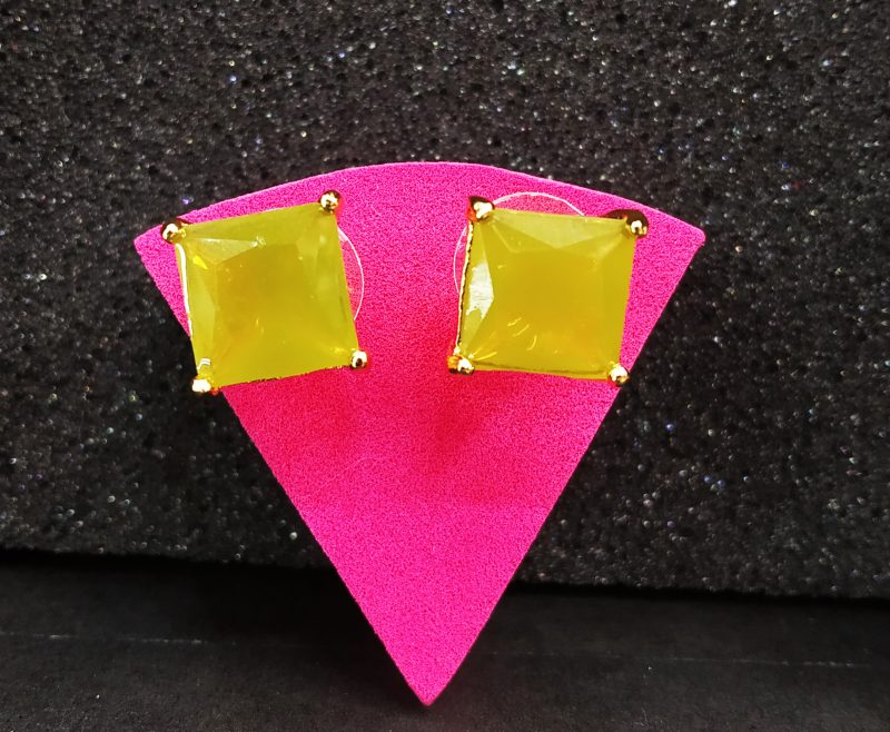 Alpa Lime Green Stud Earring