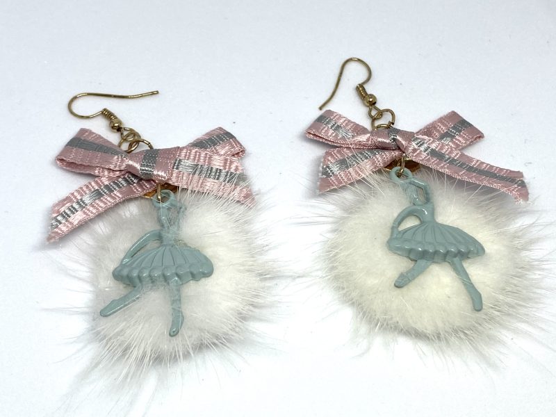 Blue Jalapa Bow Doll Earring - Image 3