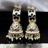 Black Golden Amliya Jhumki Earring