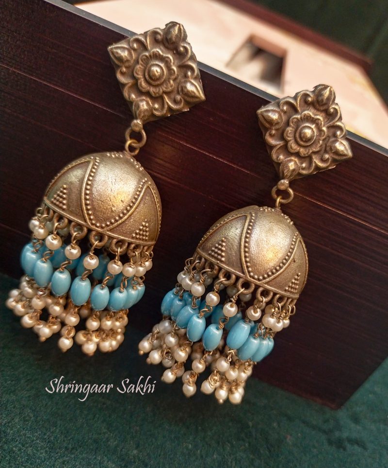 Blue Marie German Silver Earring - Image 3