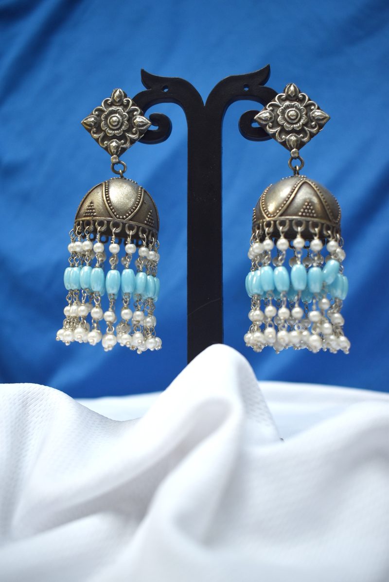 Blue Marie German Silver Earring