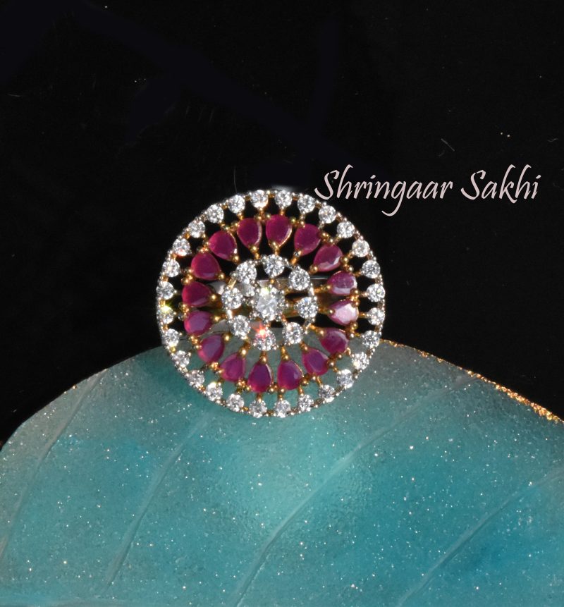 Ruby Color Sophie Finger Ring - Image 3