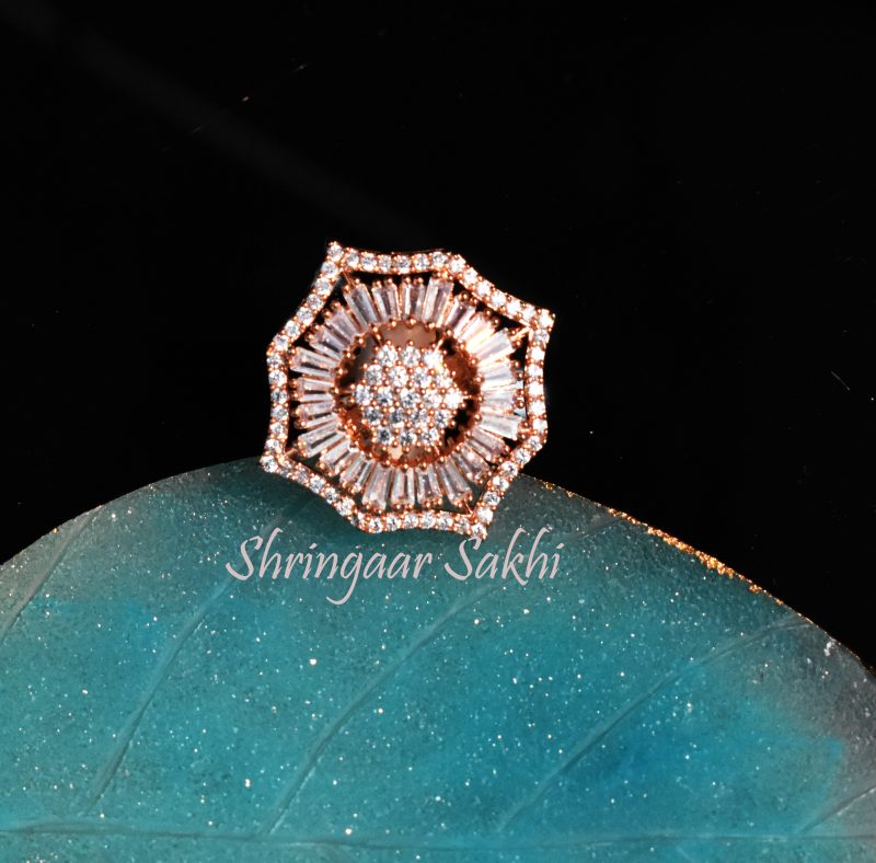 Rosegold Amya  Finger Ring - Image 3