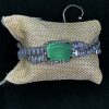 Silver Pastel Green Stone Indrani Adjustable AD Chain Bracelet