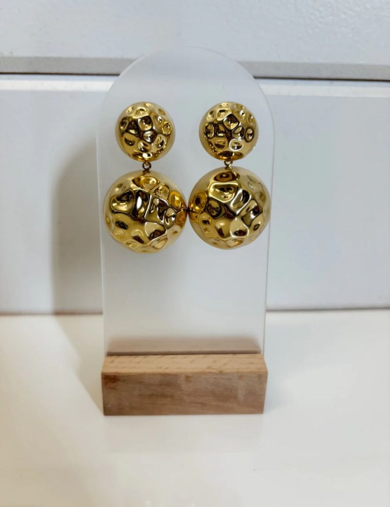 Big Golden Ball Earring - Image 2