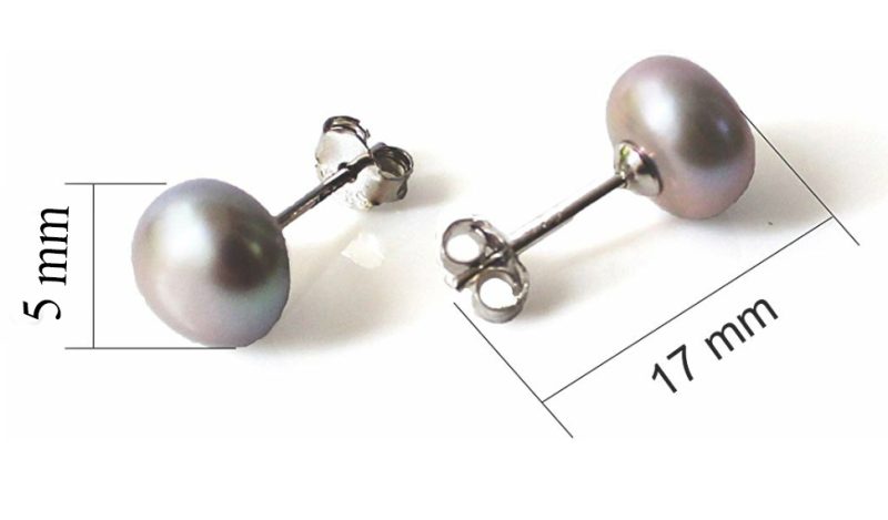 Black Brinda Stud Earring - Image 2