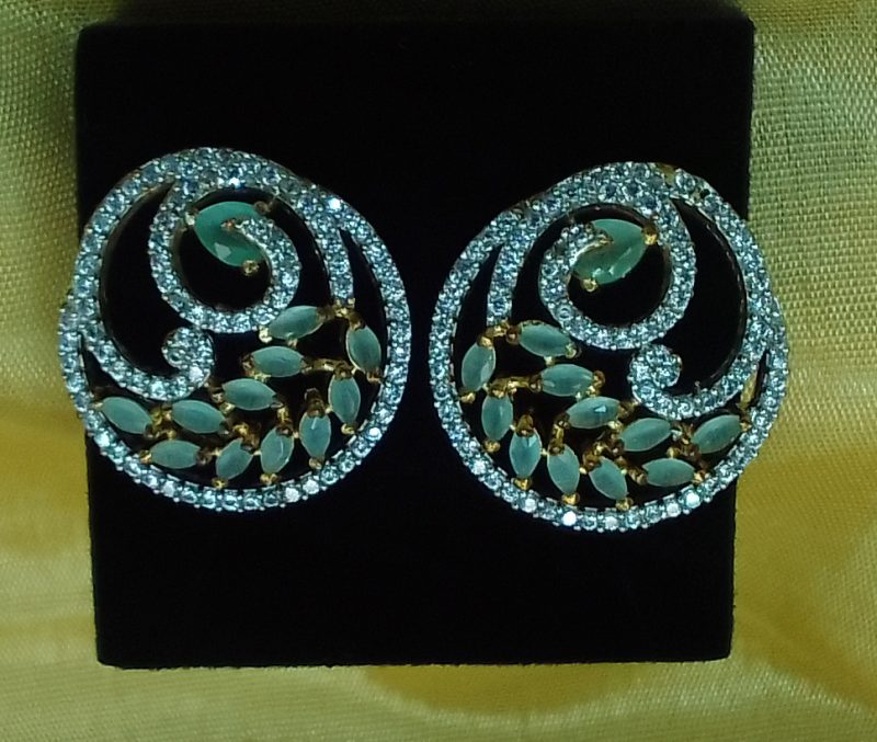Golden Green Gamya Stud Earring