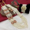 White Afsa Long Moti Set