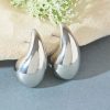 Silver Drop Shape Stud Earring