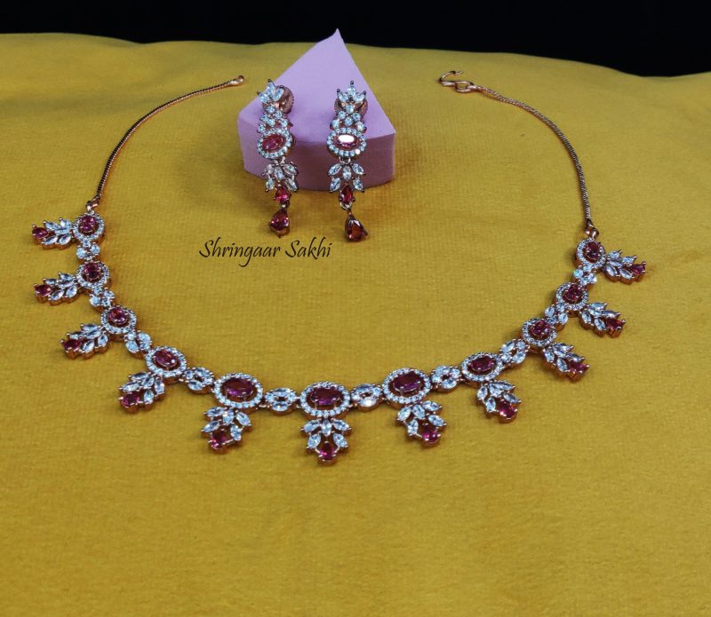 Ruby Luke Silver AD Choker Set