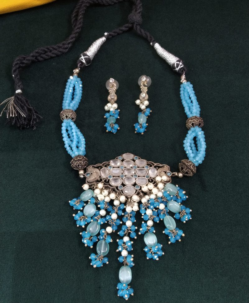 Cyan Paru German Silver Set