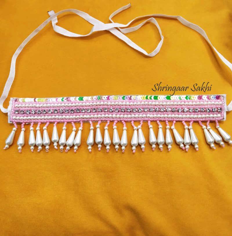 Pink Color Beads Choker Set