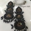 Black Saira Beads Earring