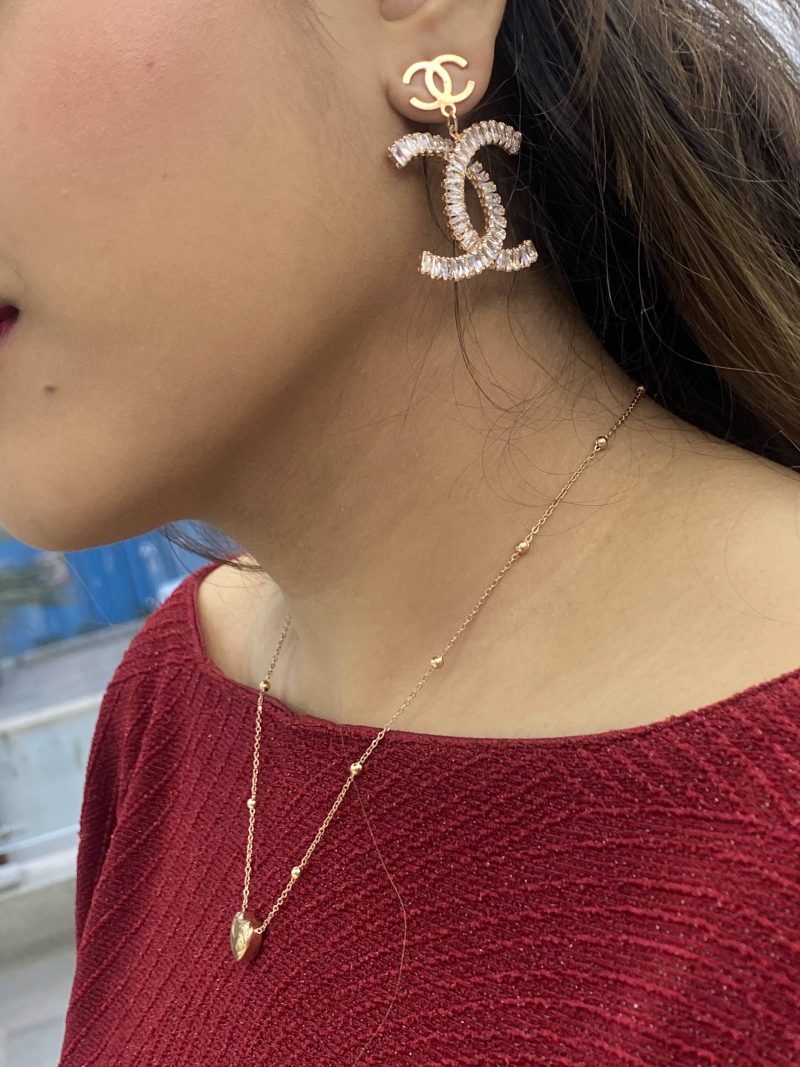 Chanel Rosegold AD Earring - Image 4
