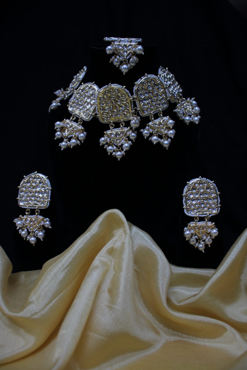 Golden Kirti Necklace Set - Image 2