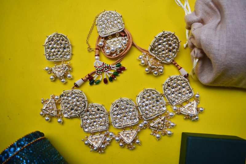 Golden Kirti Necklace Set