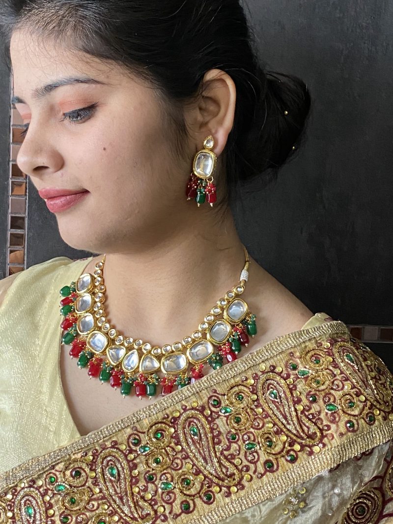 Muticolored Akshra Necklace Set - Image 2