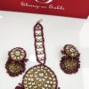 Wine Mehak Maang Tikka & Jhumki Combo