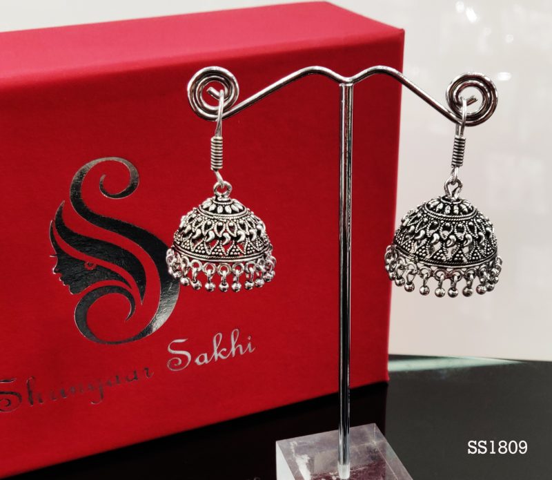 Silver Yukti Jhumki Earring - Image 2