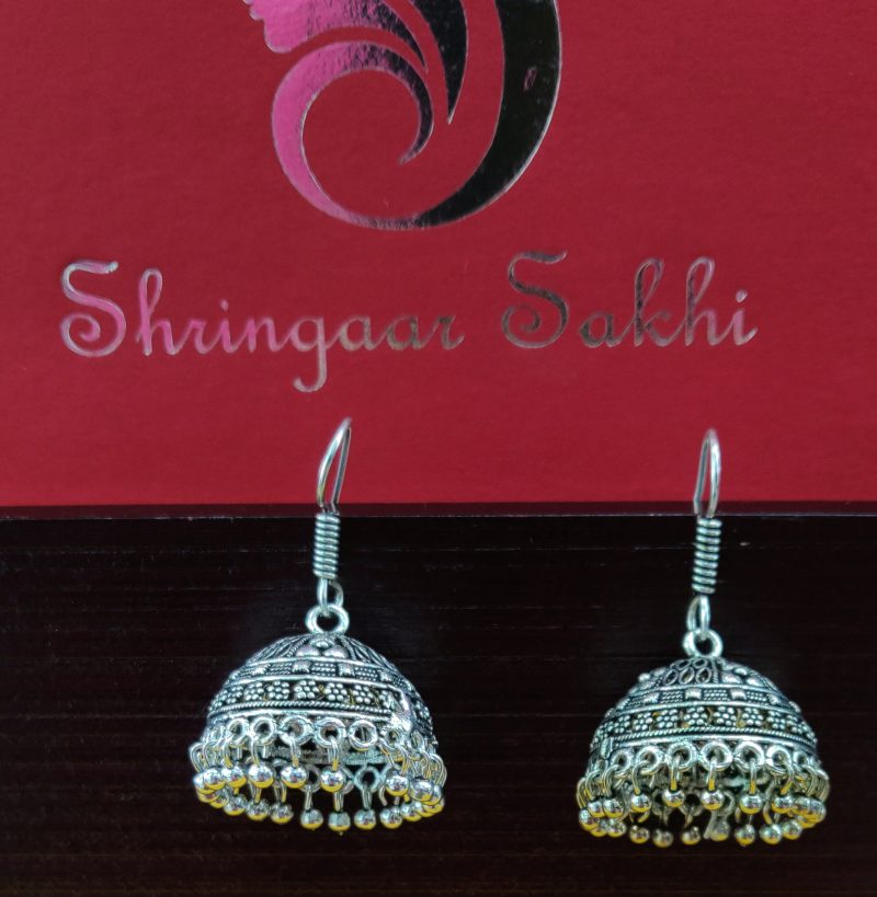 Silver Yukti Jhumki Earring