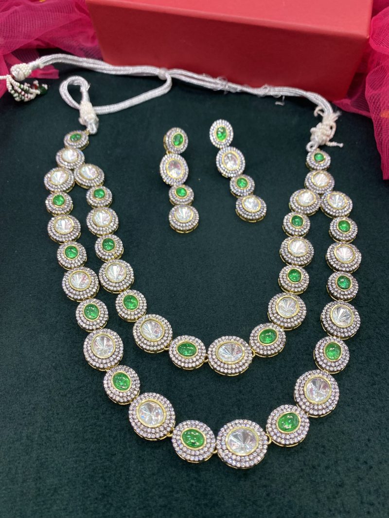 Emerald Kiara Doble Layer Kundan Set - Image 2