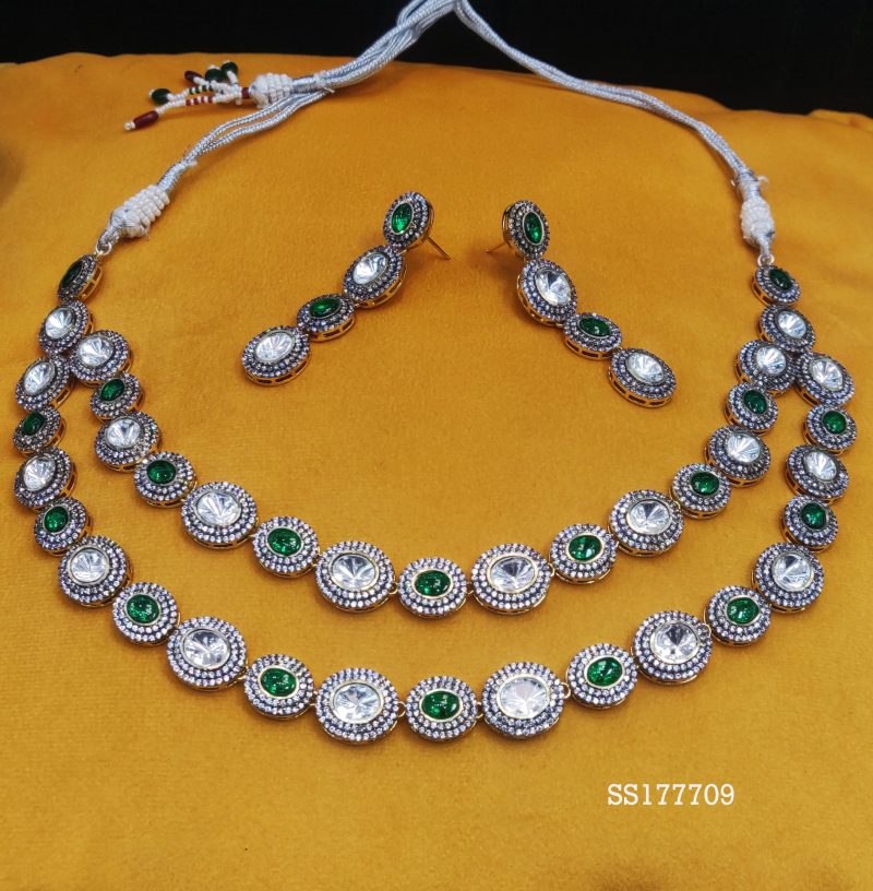 Emerald Kiara Doble Layer Kundan Set - Image 4