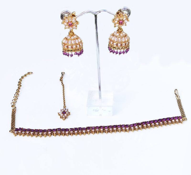 Lavender Golden Nisha Combo Set