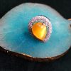 Yellow Silver Drona AD Finger Ring