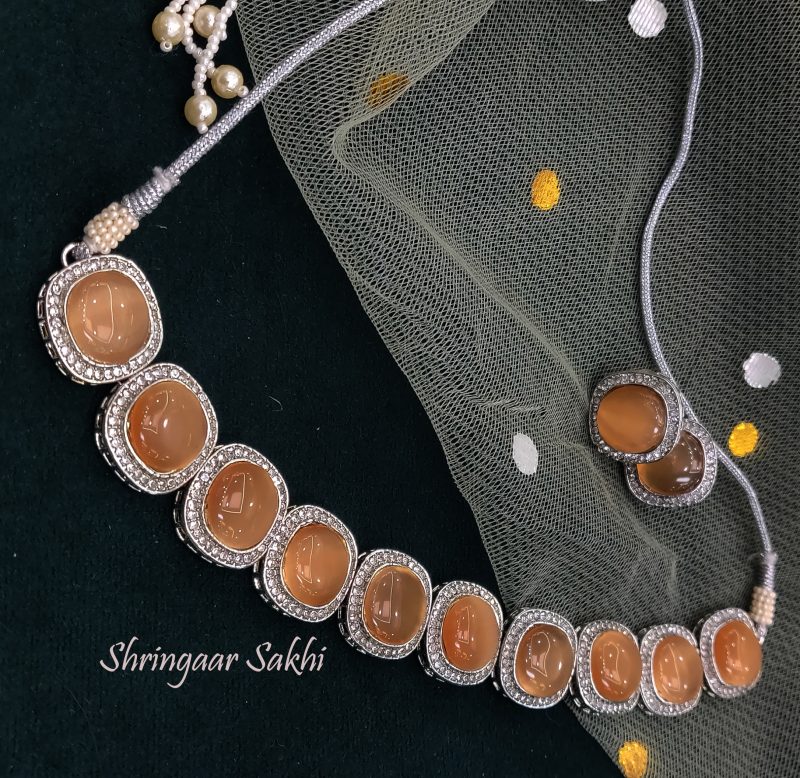 Brown Yana AD Necklace Set