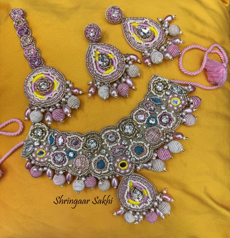 Baby Pink Sehar Floral Combo Set - Image 5