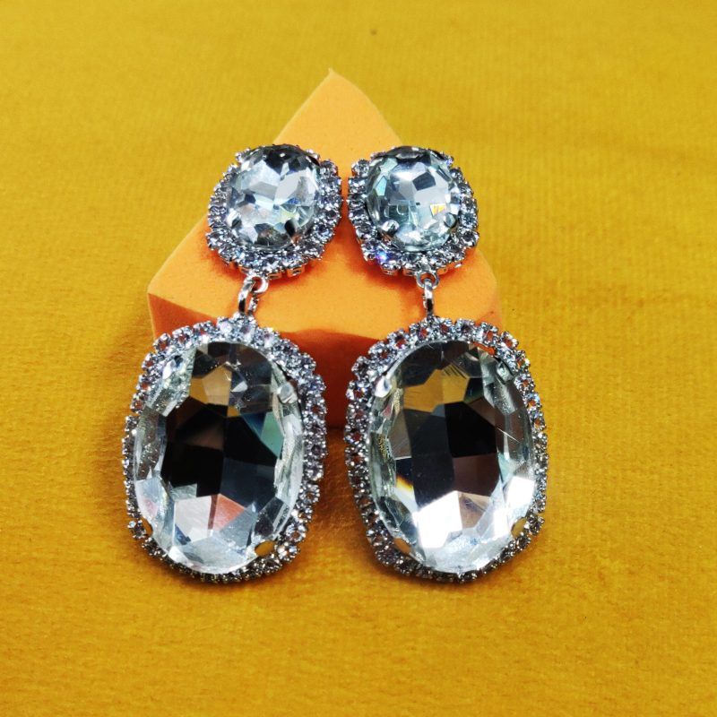 Silver Kabini AD Earring