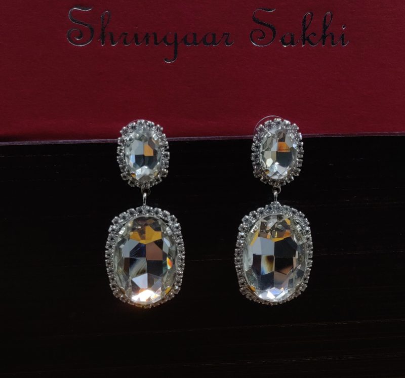 Silver Kabini AD Earring - Image 3