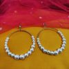 White Aria Hoop Earrings