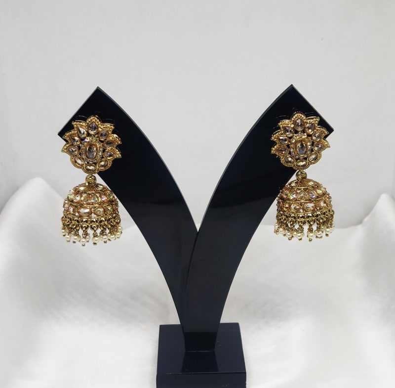 Golden Reverse AD Jhumki - Image 5