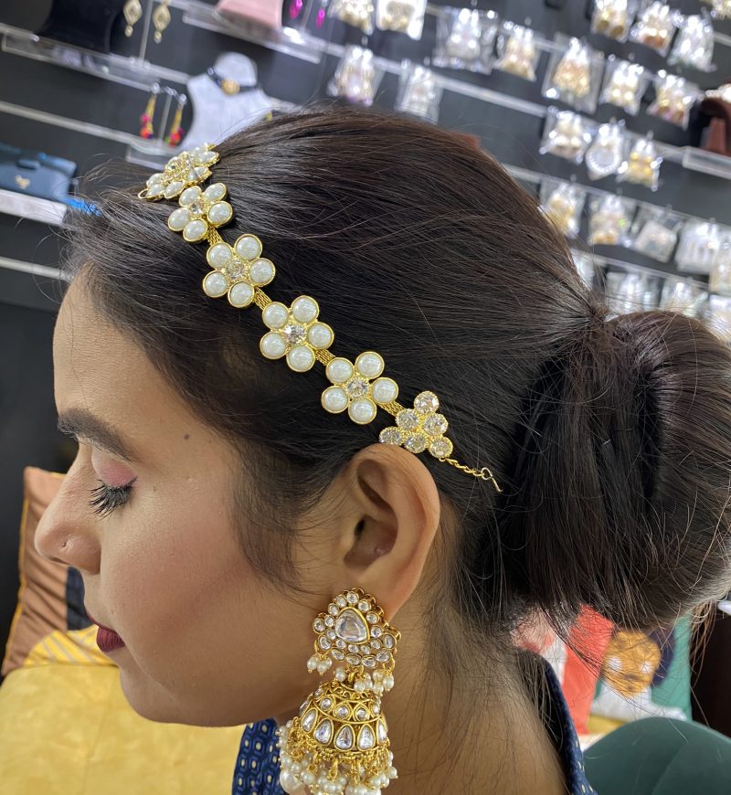 Golden White Adalia Matha Patti