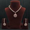 Milky White Silver AD Choker Set