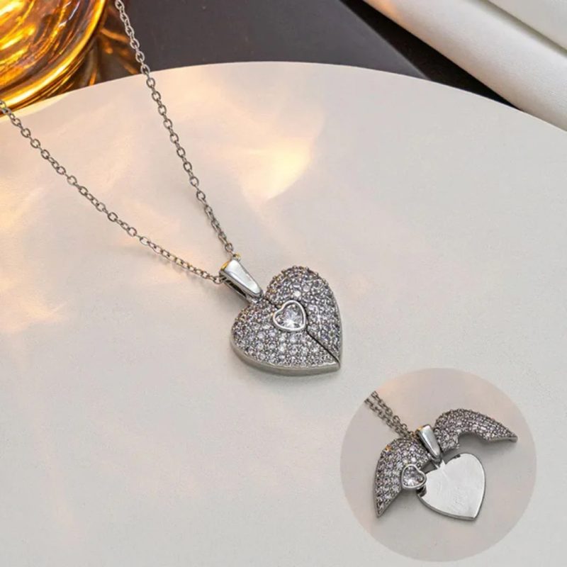 Silver AD Heart Pendant Chain - Image 4