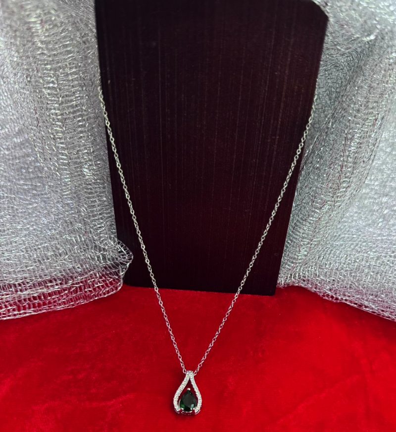 Green Silver AD Pendant Chain - Image 3