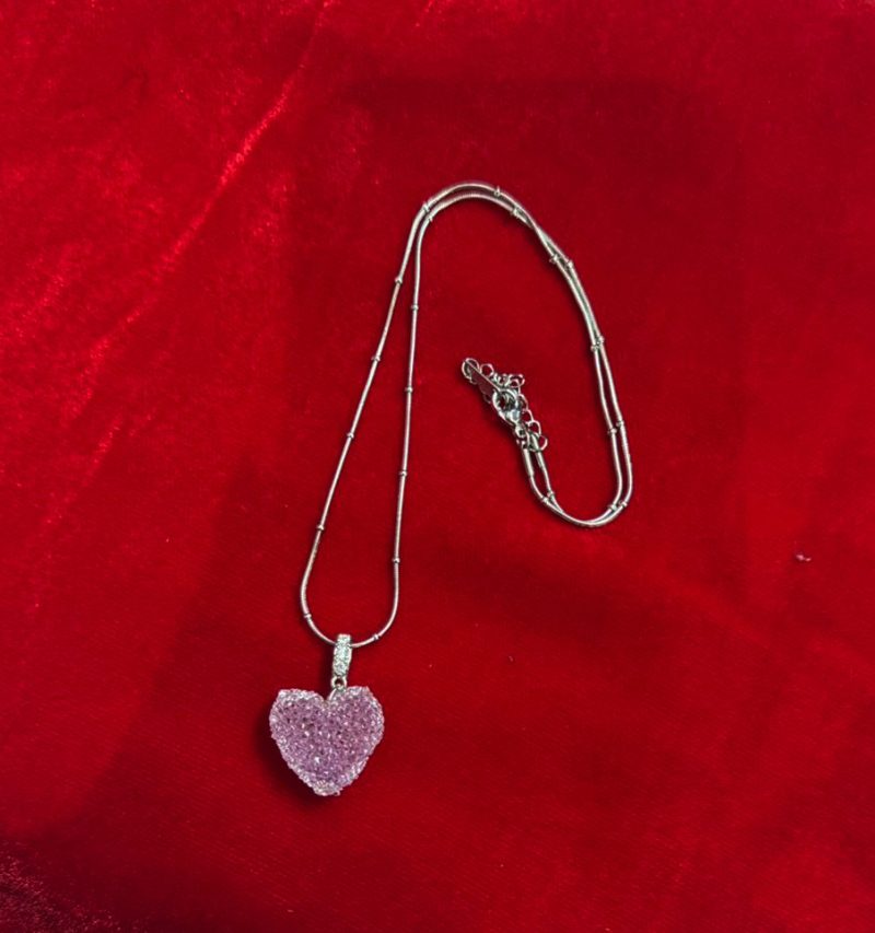 Lavender Heart Pendant Chain - Image 4