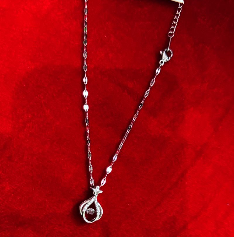 Silver AD Solitaire Pendant Chain